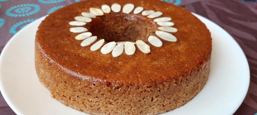 Bizcocho al vapor de harina de almendra