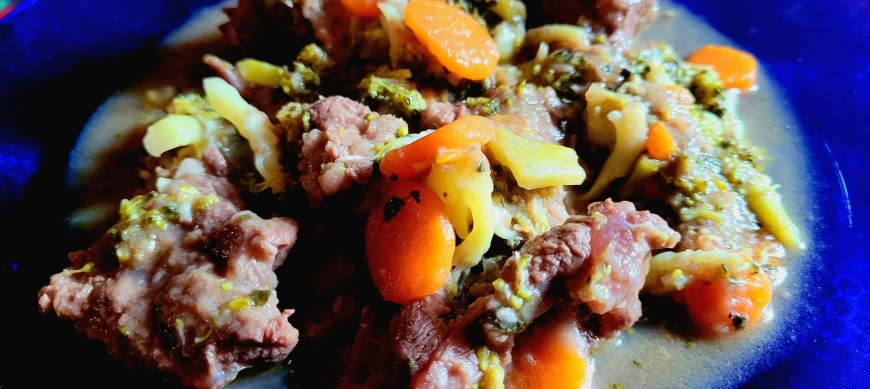 Estofado de ternera con brócoli