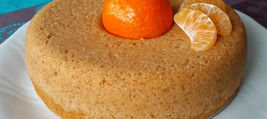 Bizcocho integral de mandarina al vapor