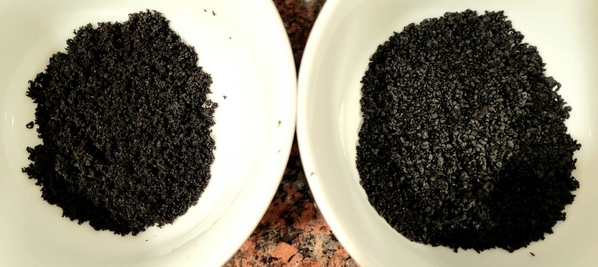 Polvo de olivas negras. Contrastes en el plato con Thermomix.