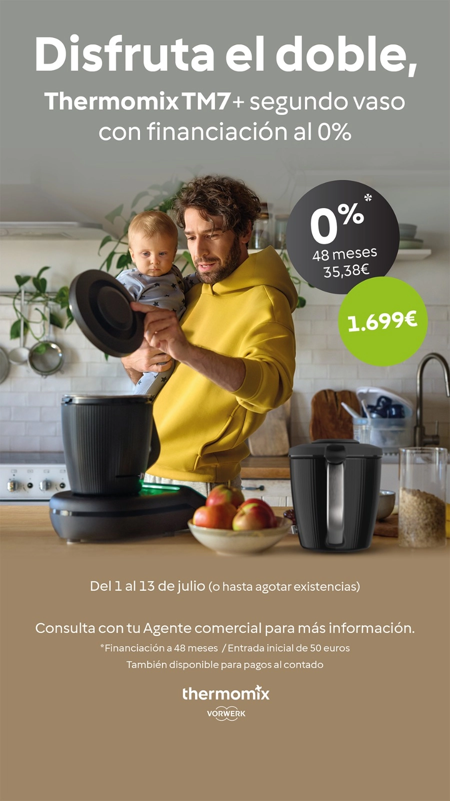thermomix 7 --- 0 % + 2º vaso por 35.38 € mes