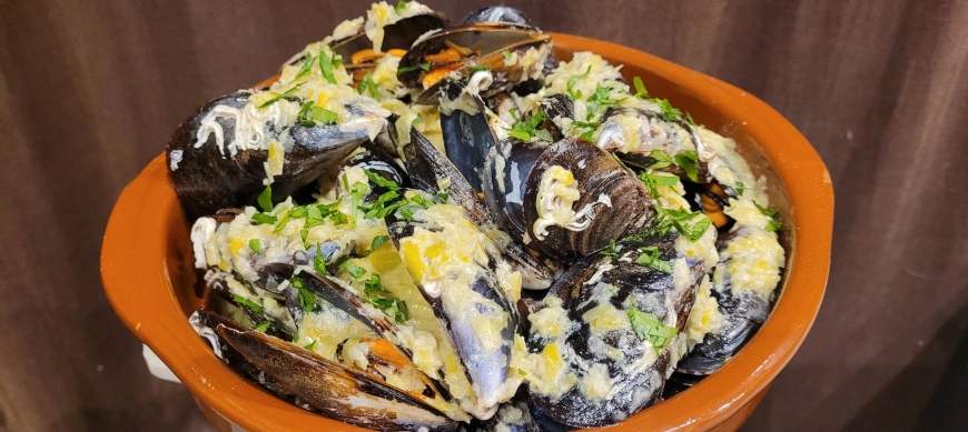 Mejillones al estilo escocés, Highland Mussels. Cocina tradicional con Thermomix.