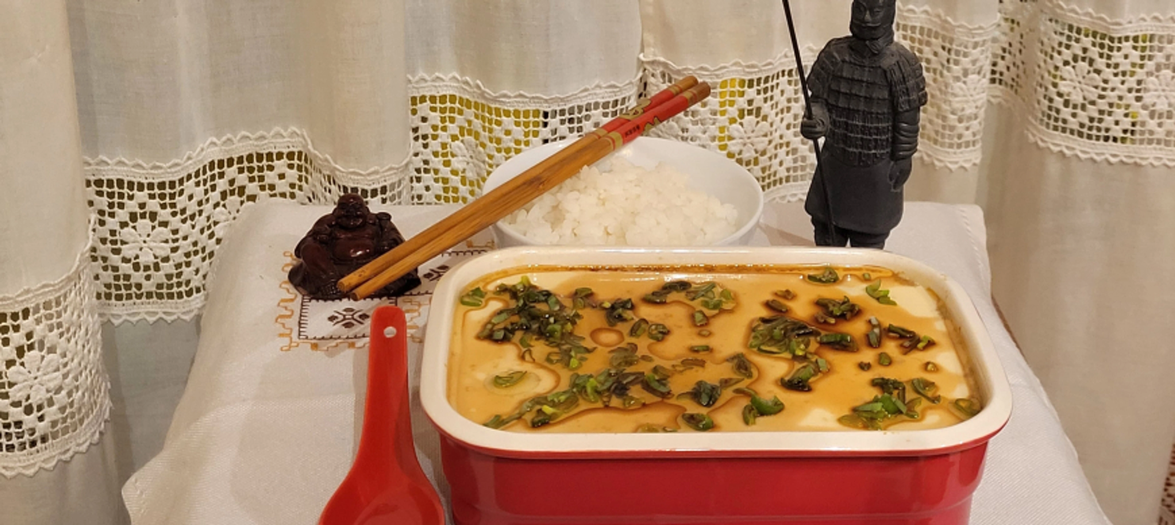 Receta de cuchara con Thermomix. Huevos al vapor chinos (Zheng Shui Dan)