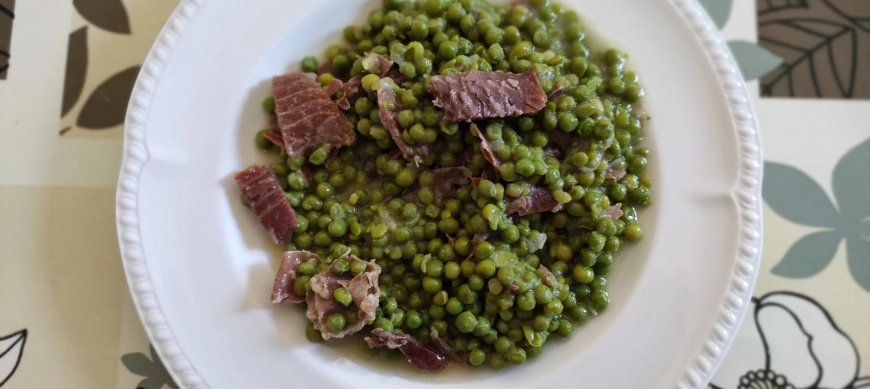 Guisantes con jamón