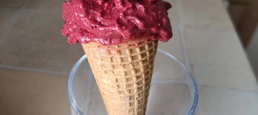 Helado de frutos rojos