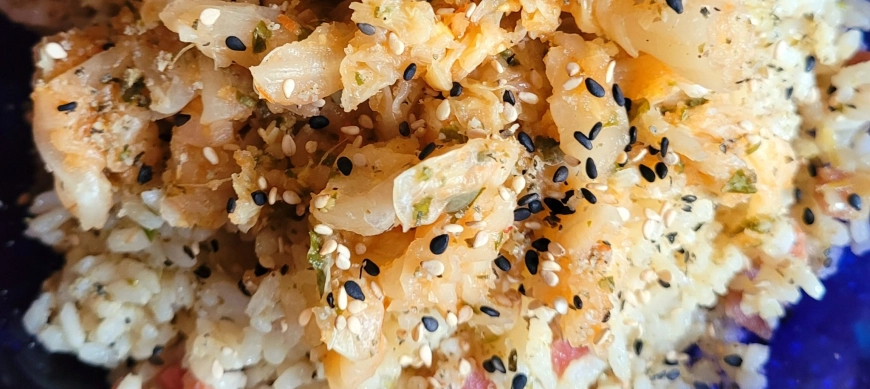 Arroz con kimchi