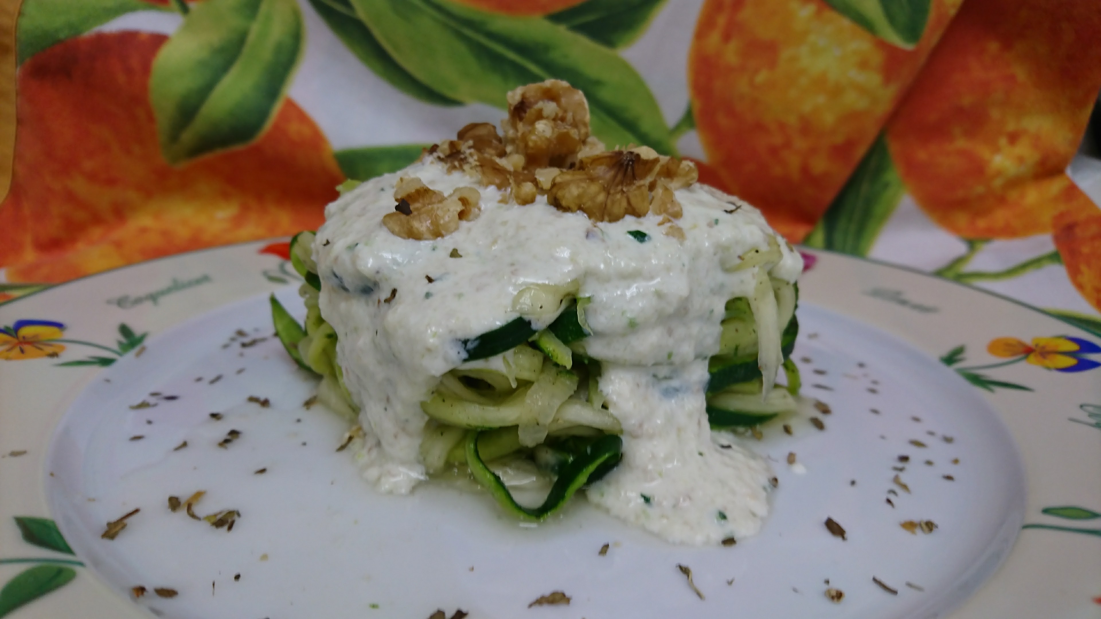 Espaguetis de calabacín, un entrante para dos, fácil, saludable y ¡sin gluten!